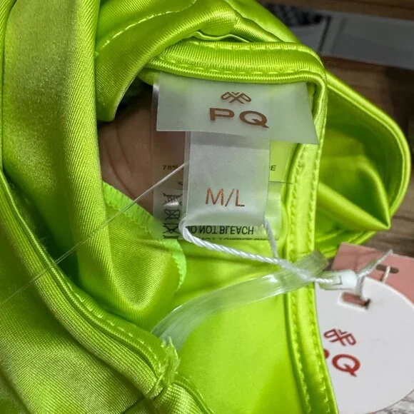 PQ SWIM lime tinsley ring dress size M/L - Picture 10 of 13